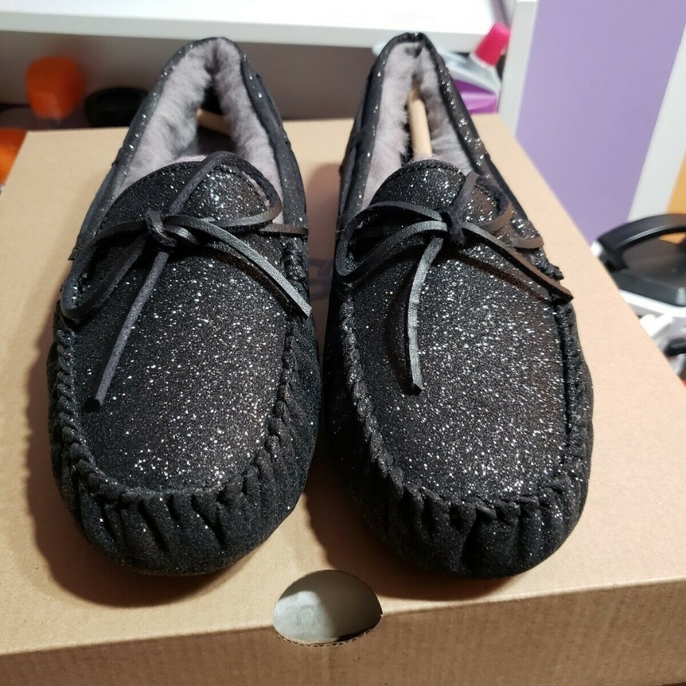 UGG Dakota Sparkle Black Glitter Slippers - Picture 8 of 8